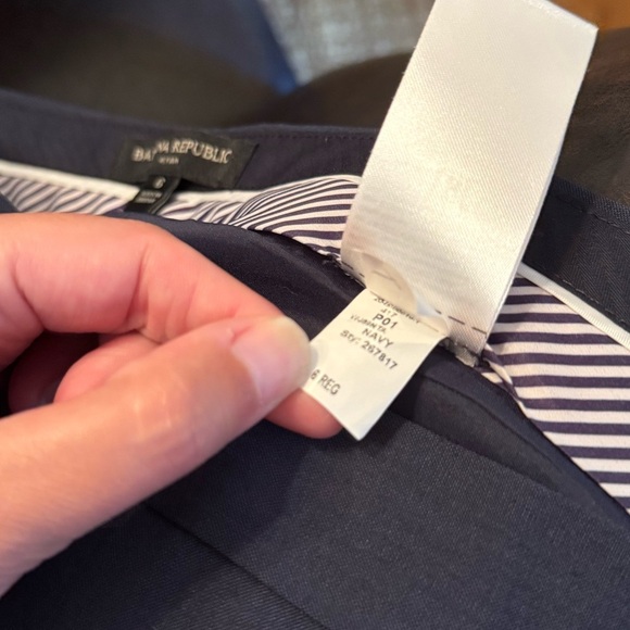 Banana Republic Navy Ryan Dress Pants Wool Blend - Picture 6 of 6